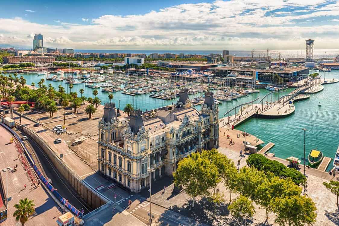 Barcelona, pohled na přístav Port Vell